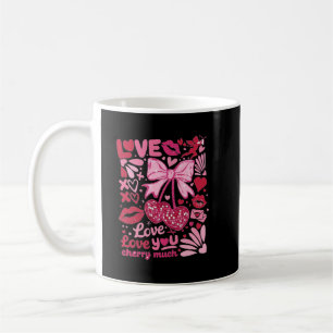 Caneca De Café amo amo você cereja demais