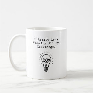 Caneca De Café Amo Compartilhar Meu Conhecimento Educador de Mate