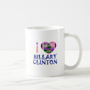 Caneca De Café Amo Hillary Clinton para o presidente americano He