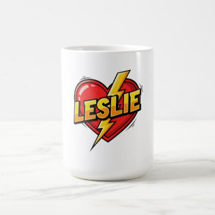 Caneca De Café Amo Leslie