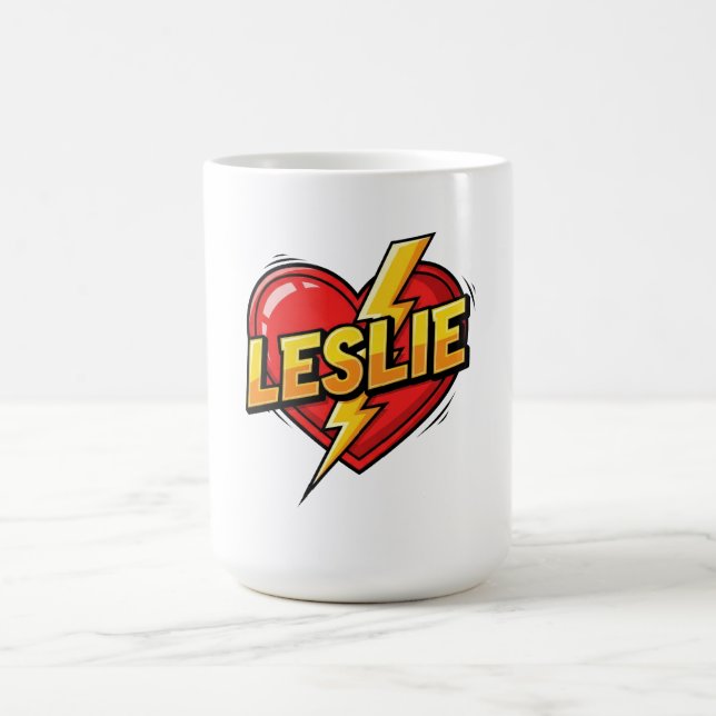 Caneca De Café Amo Leslie (Centro)