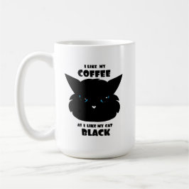 Caneca De Café Amo meu café preto e meu gato preto