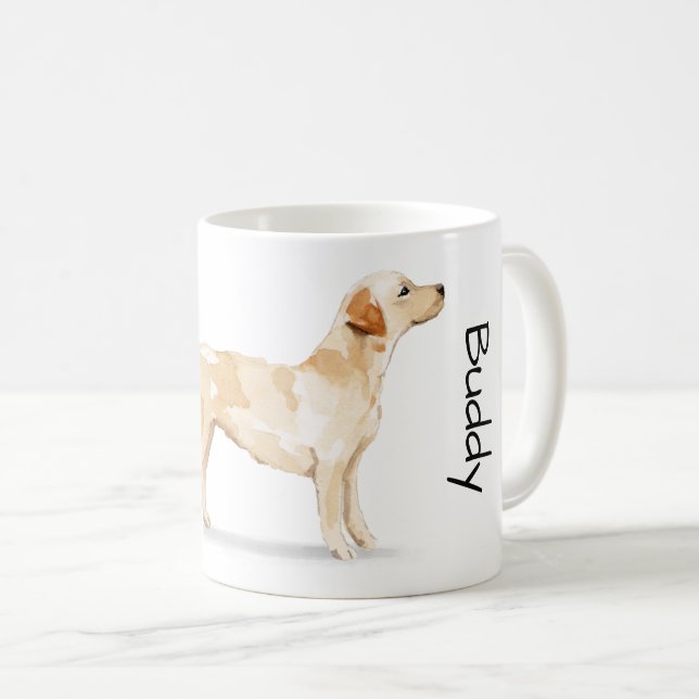 Caneca De Café Amo meu Labrador Retriever   (Frente Esquerda)
