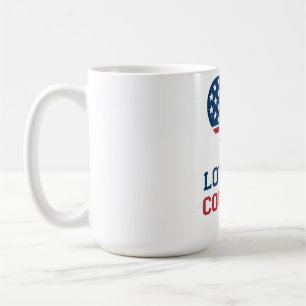 Caneca De Café Amo Meu País Coração Patriótico Bandeira dos EUA V