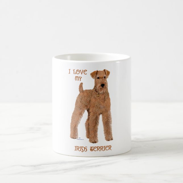 Caneca De Café Amo Meu Terrier Irlandês (Centro)