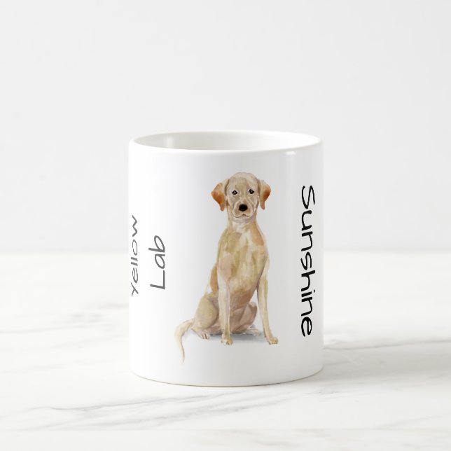 Caneca De Café Amo meu Yellow Lab (Centro)