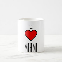 Caneca De Café Amo Miami~ MUG, PERSONALIZE-O!