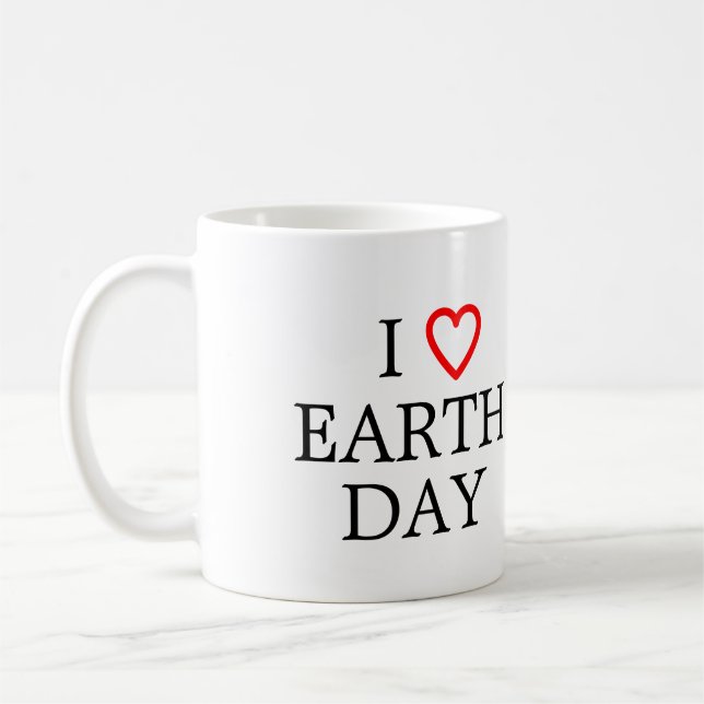 Caneca De Café Amo o Dia da Terra (Esquerda)