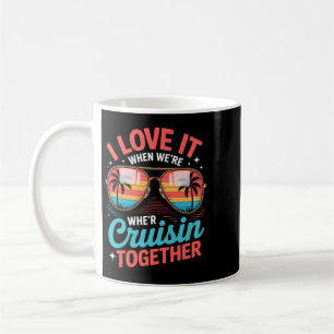 Caneca De Café Amo Quando Cruzo Juntos Férias de Cruzeiro Retrô