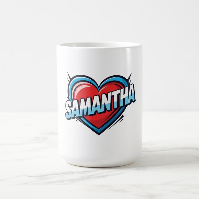 Caneca De Café Amo Samantha (Centro)