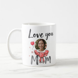 Caneca De Café Amo sua mãe com fotos personalizadas