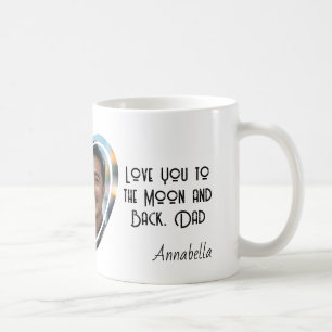Caneca De Café Amo-te à lua e devolva a Foto Personalizada