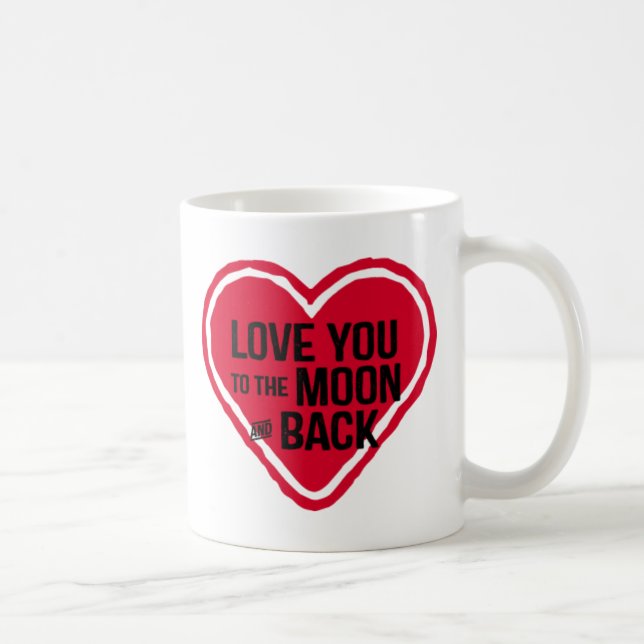 Caneca De Café Amo-Te À Lua E Volta. (Direita)