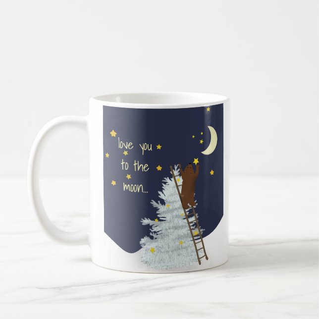 Caneca De Café Amo-te ao Urso da Lua (Esquerda)