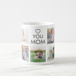 Caneca De Café Amo-Te, Colagem De Fotos Da Família Mãe