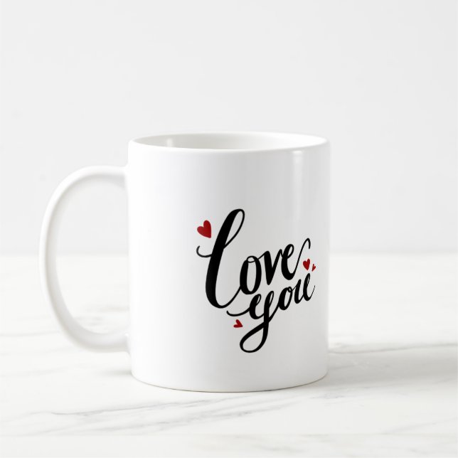 Caneca De Café Amo-Te Design Doce (Esquerda)