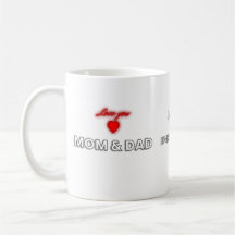 Amo-Te Mãe E Pai Mug | Apreciação Familiar