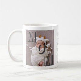 Caneca De Café Amo-Te, Mãe! Mug de Colagem Personalizada de 2 Fot