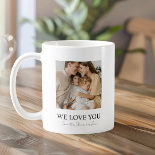 Caneca De Café Amo-Te Mãe Mug Fotográfico - Família Personalizada