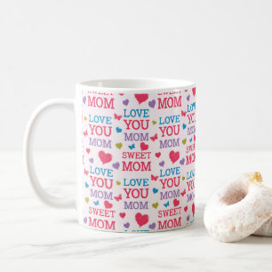 Caneca De Café Amo-Te Mãe, Querida Mãe, Aspas