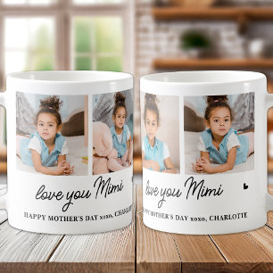Caneca De Café Amo-Te Mimi Personalizada Vovó Simples Moderna 4 F