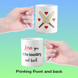 Caneca De Café Amo-te o texto do críquete