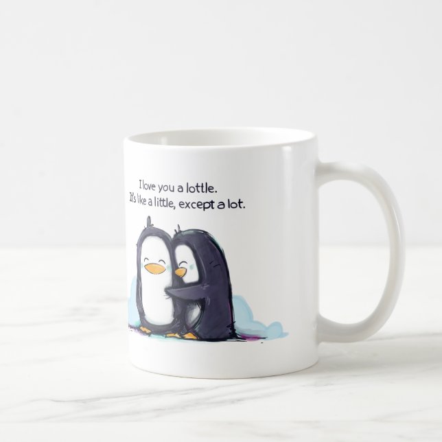 Caneca De Café Amo-Te Um Pequeno Pinguins - Mug (Direita)