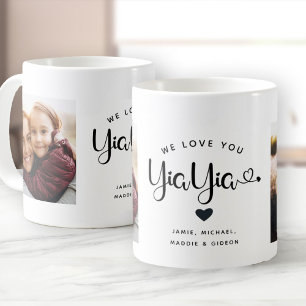 Caneca De Café Amo-te Yia Hearts Personalizado Duas Foto