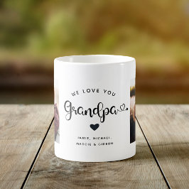 Caneca De Café Amo você, AVÓ, coração Personalizado Duas Foto