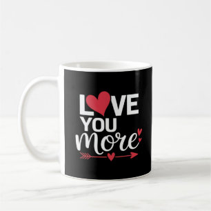 Caneca De Café Amo você mais estilo de valentines dele e dela