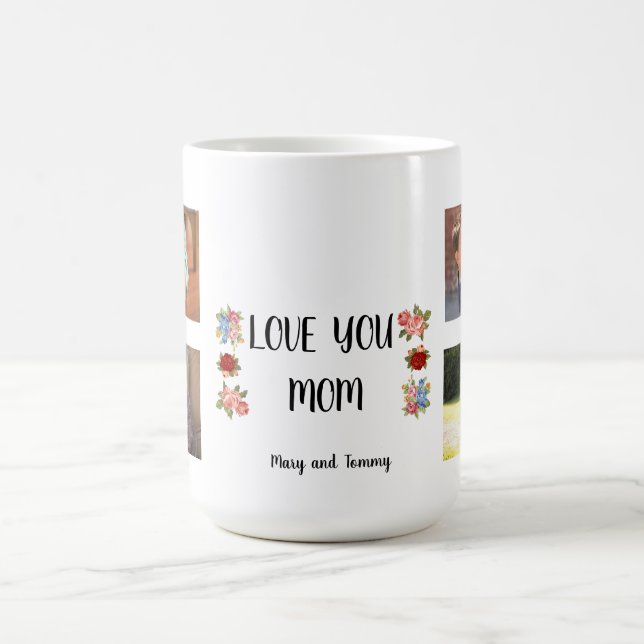Caneca De Café Amo Você Mamãe Roteiro Angela Design Floral Envolt (Centro)