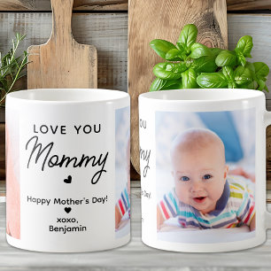Caneca De Café Amo Você Mamãe Um Dia de as mães Personalizado 2 F