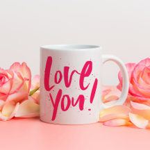 Amo você, moderno e ousado dia dos namorados rosa