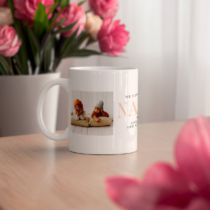 Caneca De Café Amo Você Nana   Colagem de Duas Fotos