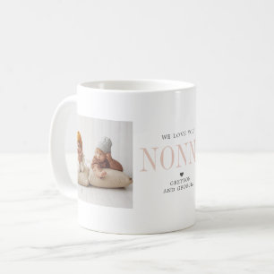 Caneca De Café Amo Você Nonna   Duas Colagens de Fotos