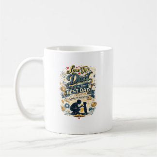 Caneca De Café Amo Você Pai Melhor Pai de Todos o Design Vintage