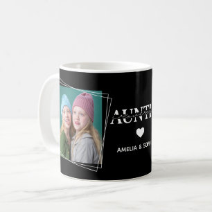 Caneca De Café Amo Você Tia Dois Nomes De Fotografia Texto Manusc