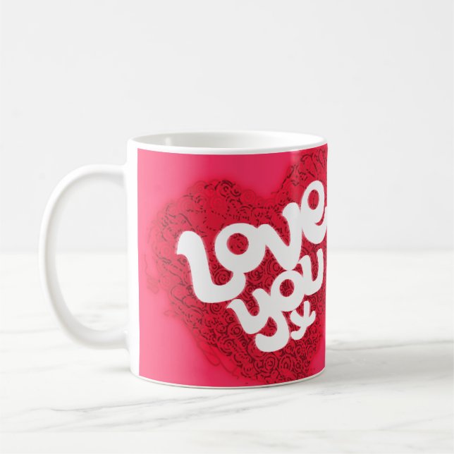 Caneca De Café "Amo você x" Namorados (Esquerda)