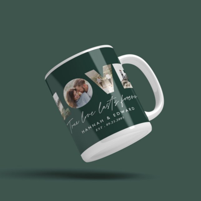 Caneca De Café Amor 4 foto moderna e minimamente personalizada ta (Criador carregado)