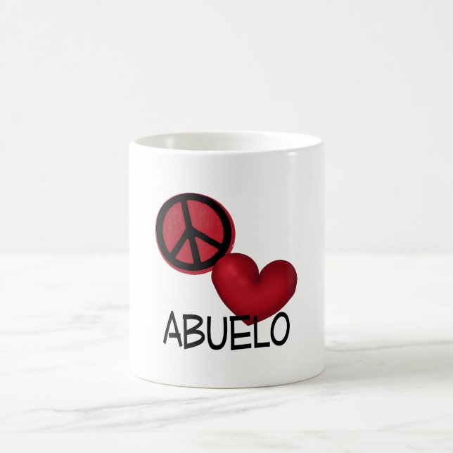 Caneca De Café Amor Abuelo da paz (Centro)
