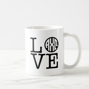 Caneca De Café Amor alfa de Omega do qui