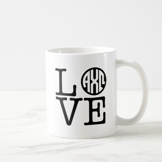 Caneca De Café Amor alfa de Omega | do qui (Direita)