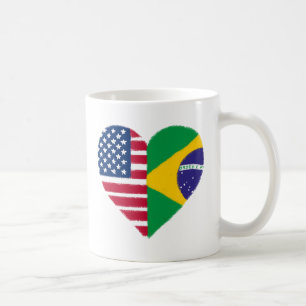 Caneca De Café Amor Americano Brasileiro