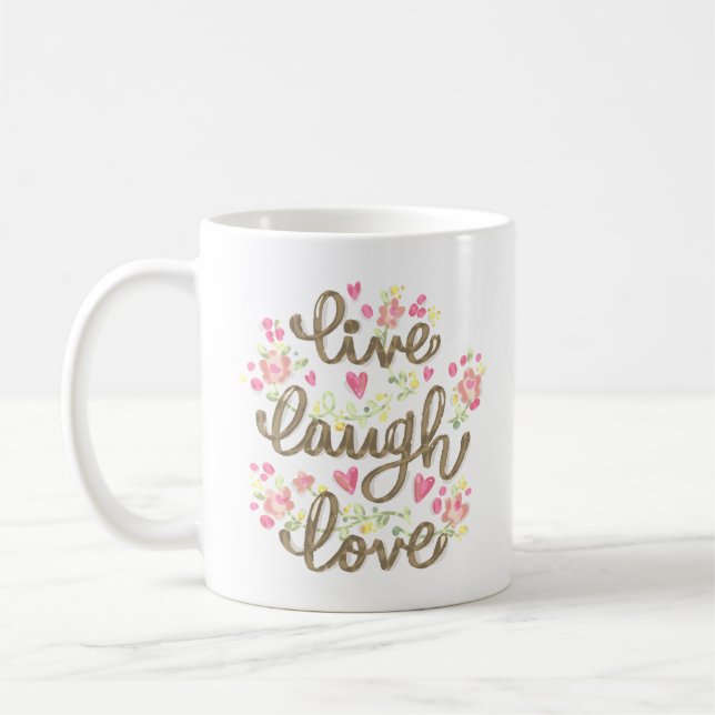 Caneca De Café amor ao vivo riso (Esquerda)