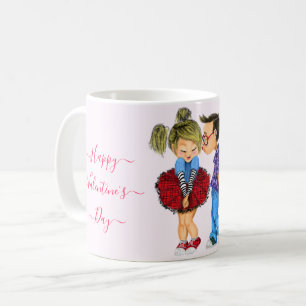 Caneca De Café Amor aos Casais Românticos - Dia de os namorados