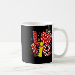 Caneca De Café Amor Apple Lápis Vida de Professor Arco Corações D
