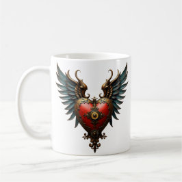 Caneca De Café Amor atemporal, elegância surreal em estilo steamp