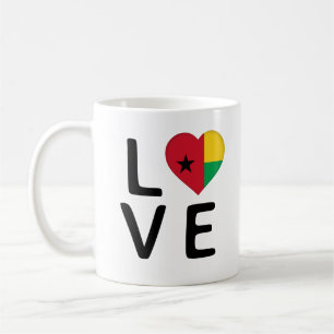 Caneca De Café Amor - Bandeira da Guiné-Bissau