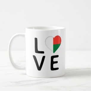 Caneca De Café Amor - bandeira de Madagáscar