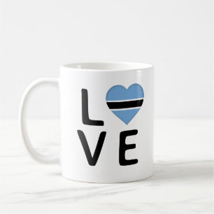 Caneca De Café Amor - Bandeira do Botsuana